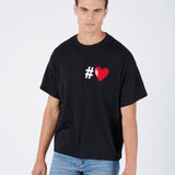 T-Shirt Unisex - Cuore Rosso Black