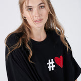 T-Shirt Unisex - Cuore Rosso Black