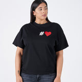 T-Shirt Unisex - Cuore Rosso Black